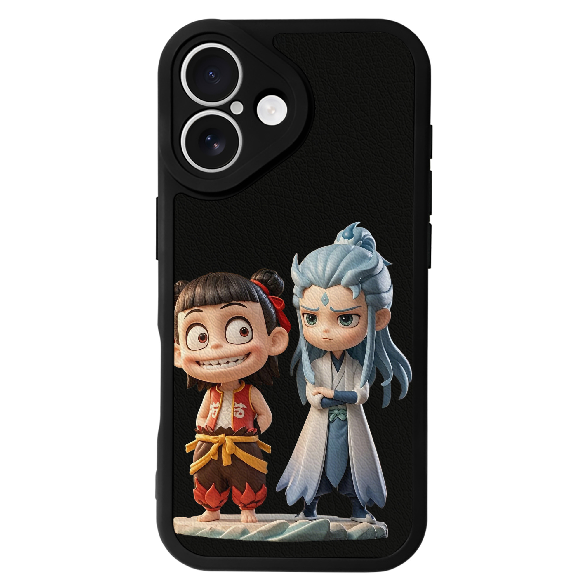 （画像用） Ne Zha 2 ナタ 魔童の大暴れ 【iPhone 16シリーズ対応】シリコンスマホケース（レザー調） 材質：シリコン